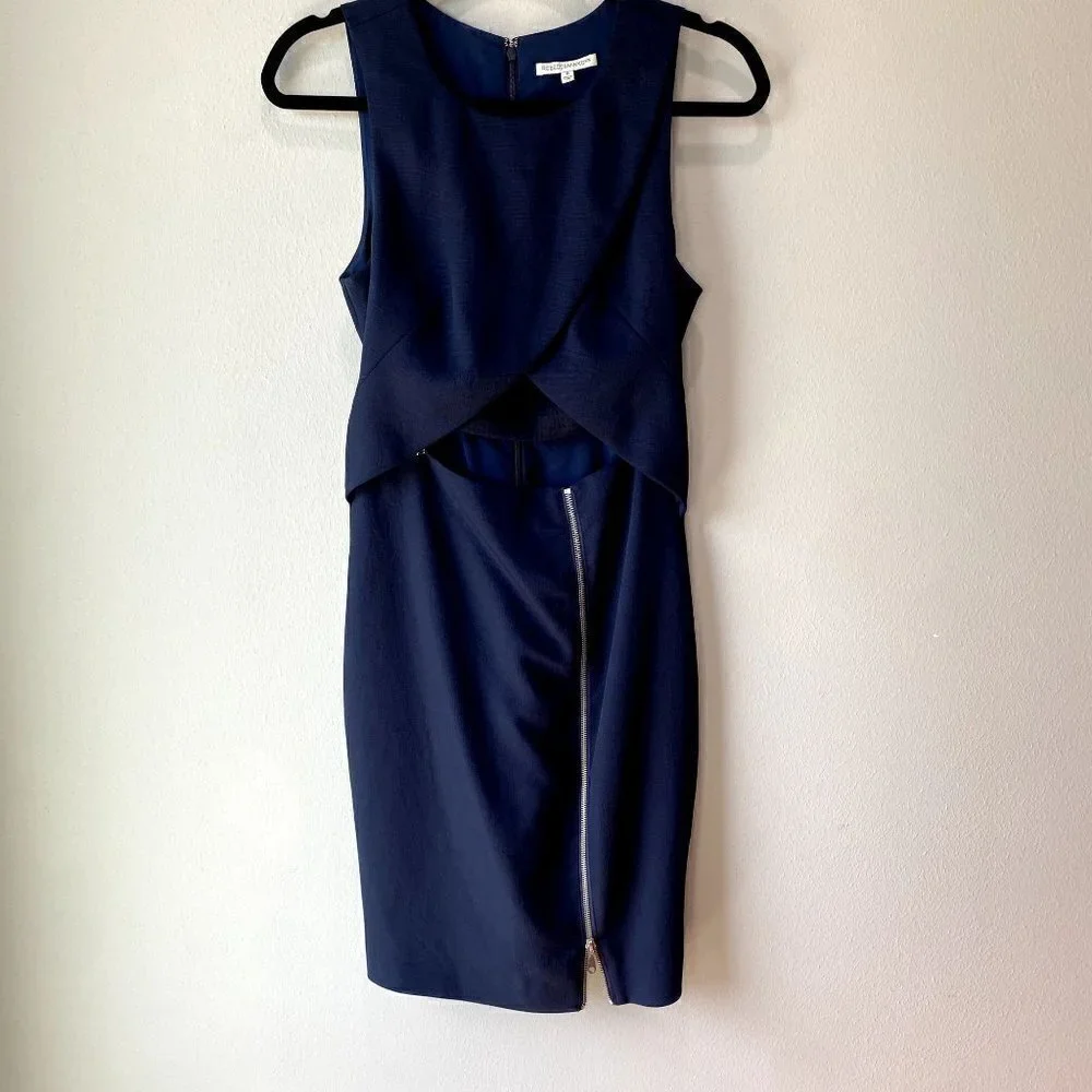 Rebecca Minkoff Malone Navy Cutout Dress 0